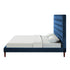 Gray Solid Wood Full Tufted Upholstered Velvet Bed