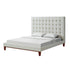 Gray Solid Wood Full Tufted Upholstered Velvet Bed