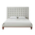 Gray Solid Wood Full Tufted Upholstered Velvet Bed