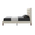 Gray Solid Wood Full Tufted Upholstered Velvet Bed