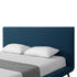 Denim Blue Solid Wood Twin Upholstered Linen Bed