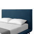 Denim Blue Solid Wood Twin Upholstered Linen Bed