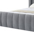 Black Solid Wood King Tufted Upholstered Velvet Bed