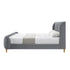 Black Solid Wood King Tufted Upholstered Velvet Bed