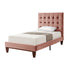 Gray Solid Wood Full Tufted Upholstered Velvet Bed