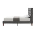 Gray Solid Wood Full Tufted Upholstered Velvet Bed