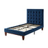 Gray Solid Wood Full Tufted Upholstered Velvet Bed