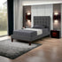 Gray Solid Wood Full Tufted Upholstered Velvet Bed