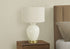 26" Gold and Ivory Ceramic Urn Table Lamp With Cream Drum Shade