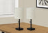 Set of Two 17" Black Metal Candlestick USB Table Lamp With Beige Drum Shade