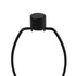 28" Black Metal and Acrylic Cylinder Table Lamp With Black Drum Shade