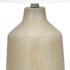 24" Beige Concrete Urn Table Lamp With Ivory Drum Shade