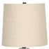 25" Cream Geometric Table Lamp With Beige Empire Shade