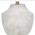 20" Cream Concrete Urn Table Lamp With Cream Empire Shade