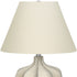 21" Cream Round Table Lamp With Cream Empire Shade