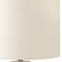 28" Cream Geometric Table Lamp With Cream Drum Shade