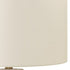 28" Cream Geometric Table Lamp With Cream Drum Shade