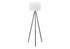 63" Matte Black Floor Lamp with Cream Drum Shade