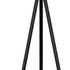 63" Matte Black Floor Lamp with Cream Drum Shade