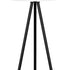 63" Matte Black Floor Lamp with Cream Drum Shade