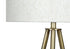 63" Matte Gold Floor Lamp with Cream Drum Shade