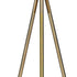 63" Matte Gold Floor Lamp with Cream Drum Shade