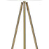 63" Matte Gold Floor Lamp with Cream Drum Shade