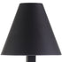 28" Black Metal Candlestick Table Lamp With Black Cone Shade