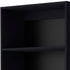 71" Black Five Tier Bookcase with Two doors