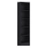 71" Black Five Tier Bookcase with Two doors