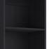 71" Black Five Tier Bookcase with Two doors