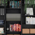 71" Black Five Tier Bookcase