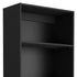 71" Black Five Tier Bookcase