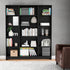 71" Black Five Tier Bookcase