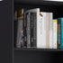 71" Black Four Tier Bookcase with Two Doors