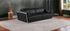 89" Black And Silver Leather Sofa