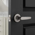 Straight Door Lever, Passage, Satin Nickel