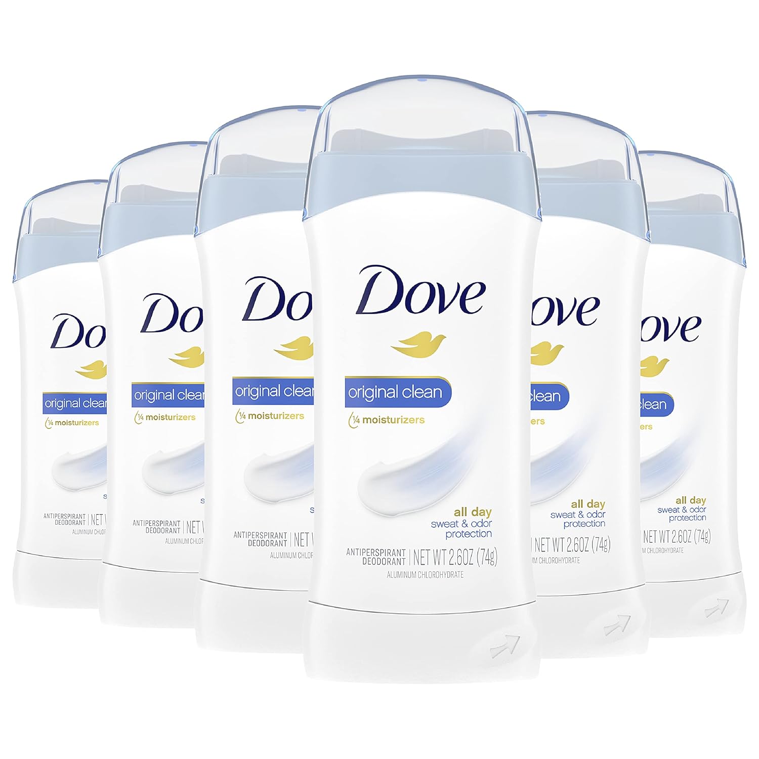 Dove Invisible Solid Antiperspirant Deodorant Stick for Women - 2.6 oz. (6 packs)