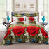 Duvet Cover Set, Queen size Floral Bedding, Dolce Mela - Romeo DM711Q