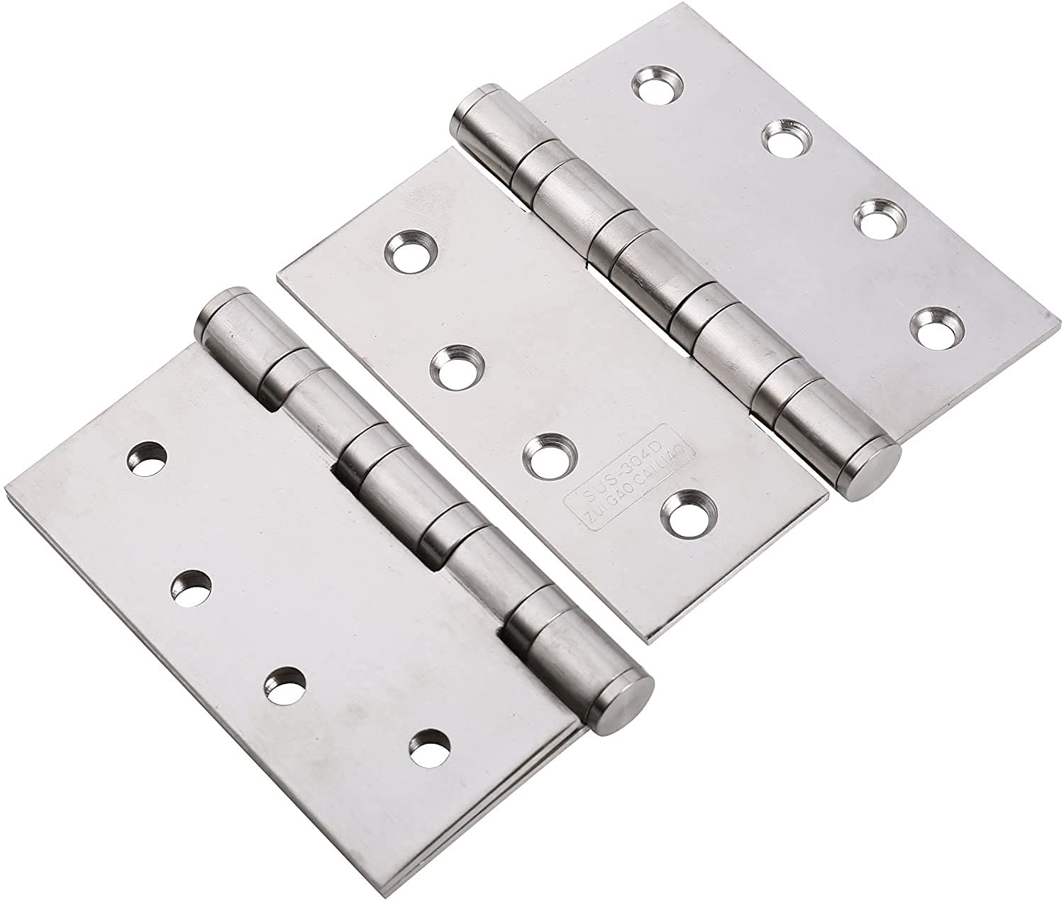Stainless Steel Door Hinges 4x4" with Soft Close Ball Bearing By UHPPOTE (2pcs)